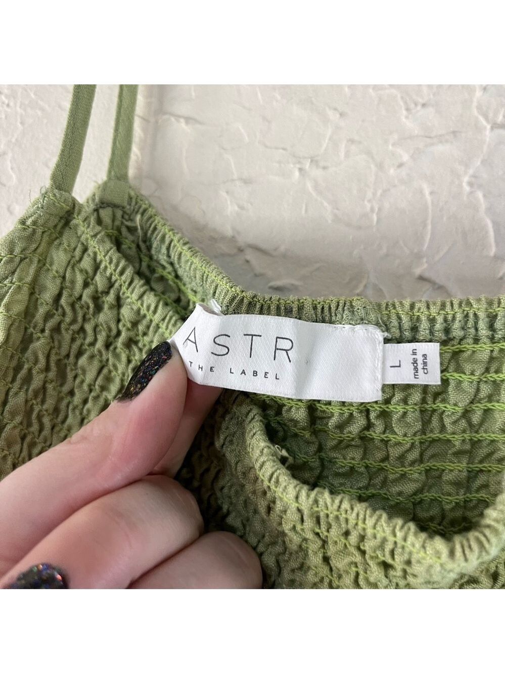 ASTR The Label Marlene Square Neck Smocked Midi Dress in Green - Picture 12 of 13